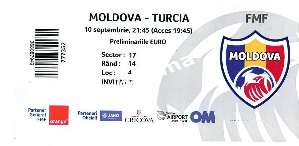 Молдова - Турция 10.09.2019г.