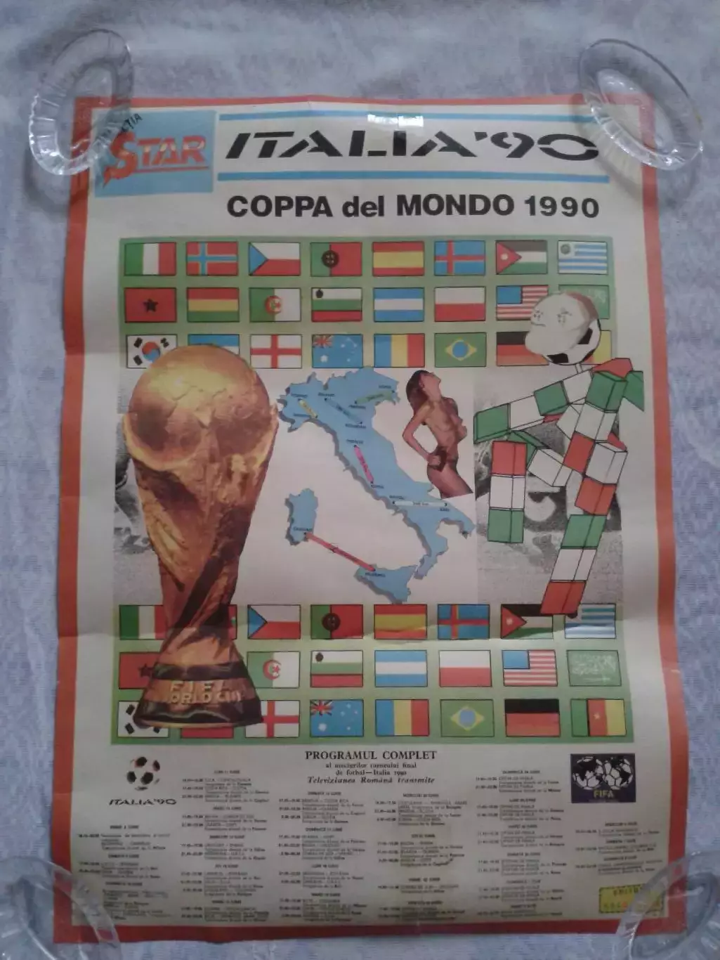 Плакат календарь чм 1990,Руминія А2