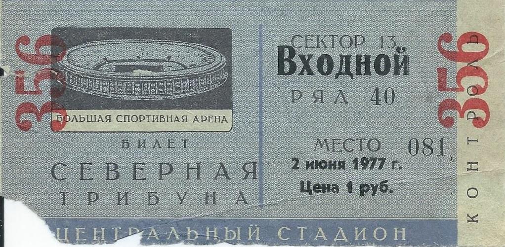 Спартак Москва - Звезда Пермь 02.06.1977 место 081