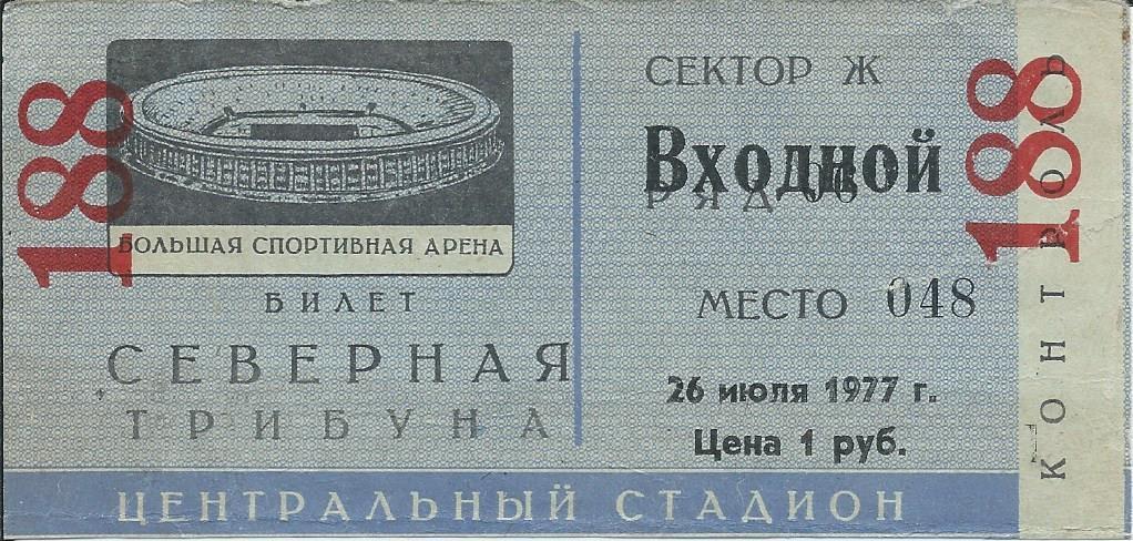 Спартак Москва - Торпедо Кутаиси 26.07.1977
