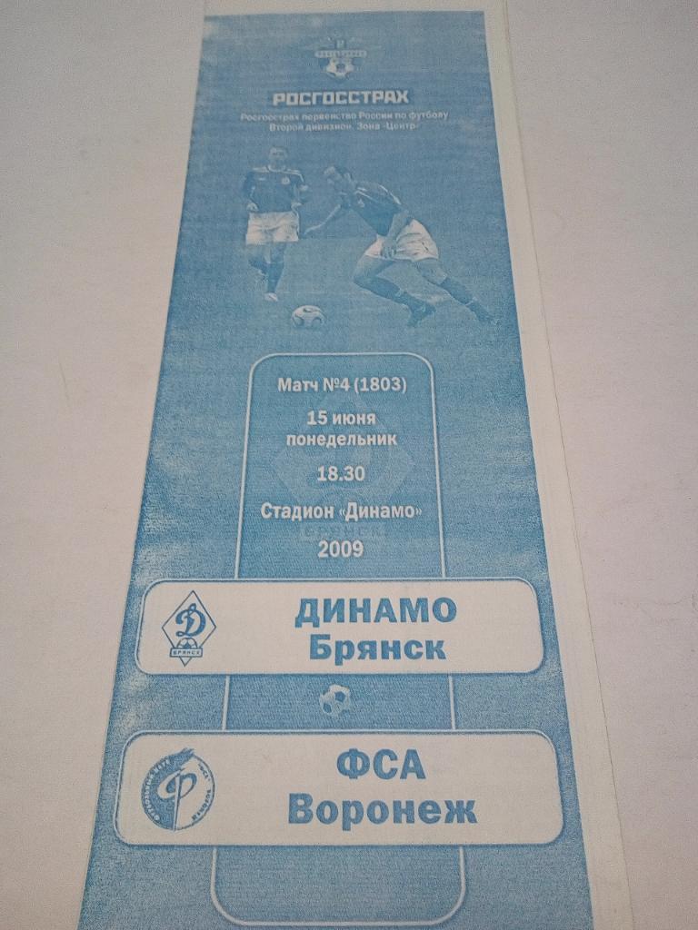 Программа Динамо Брянск - ФСА 2009
