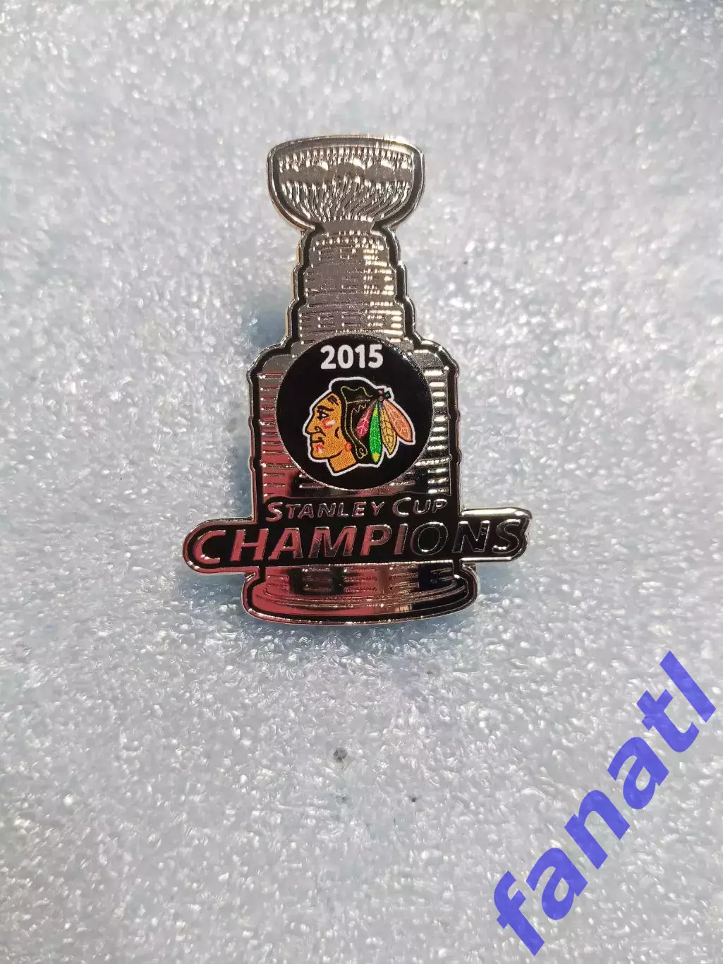 Значок НХЛ обладатель кубка Стэнли 2015 г Чикаго