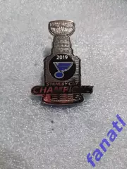 Значок НХЛ обладатель кубка Стэнли 2019 г Сент-Луис