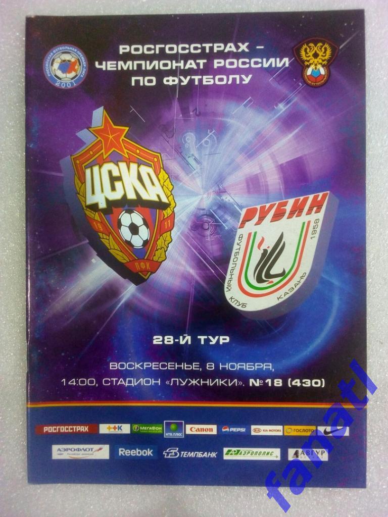 ЦСКА Москва – РУБИН Казань 08.11.2009.
