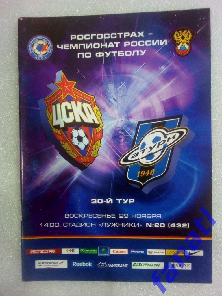 ЦСКА Москва - Сатурн Раменское 29.11.2009 года