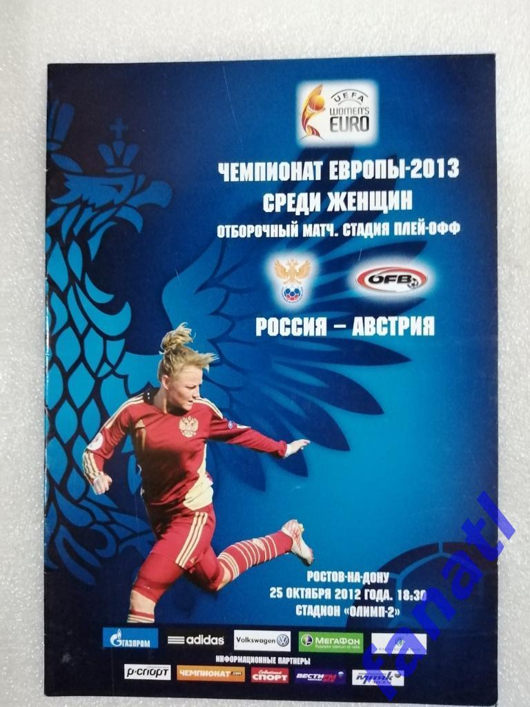 Россия - Австрия 2012 Женщины. Отборочный матч чемпионата Европы 2013