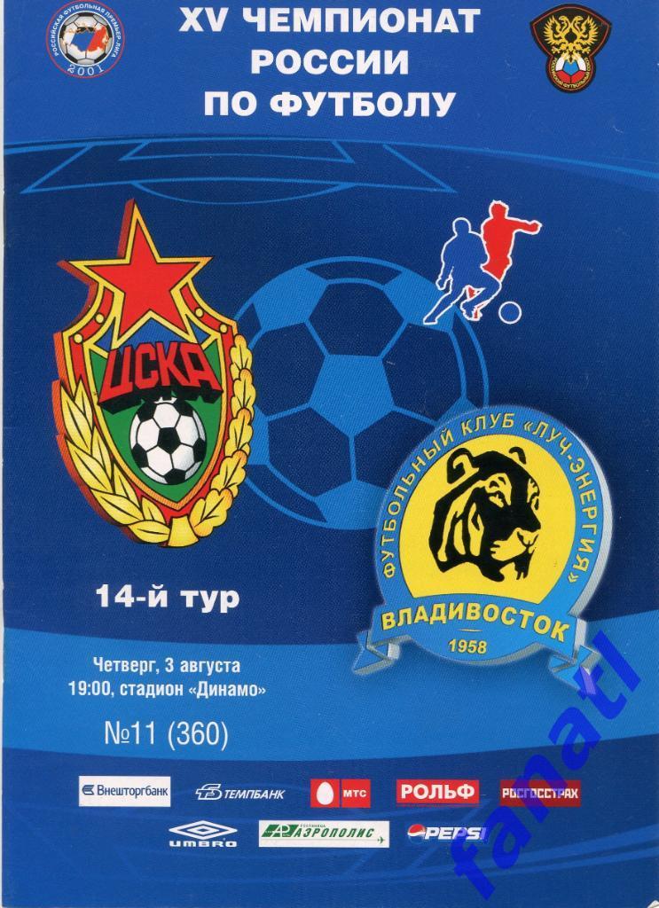 ЦСКА Москва - Луч-Энергия Владивосток 2006 г Чемпионат России