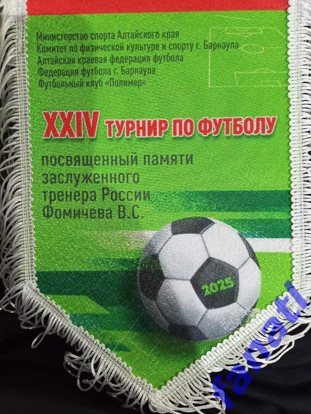 ВымпелXXIV турнир по футболу памяти Фомичева В. С