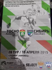 Тосно - Сибирь 19.04.2015 г ФНЛ