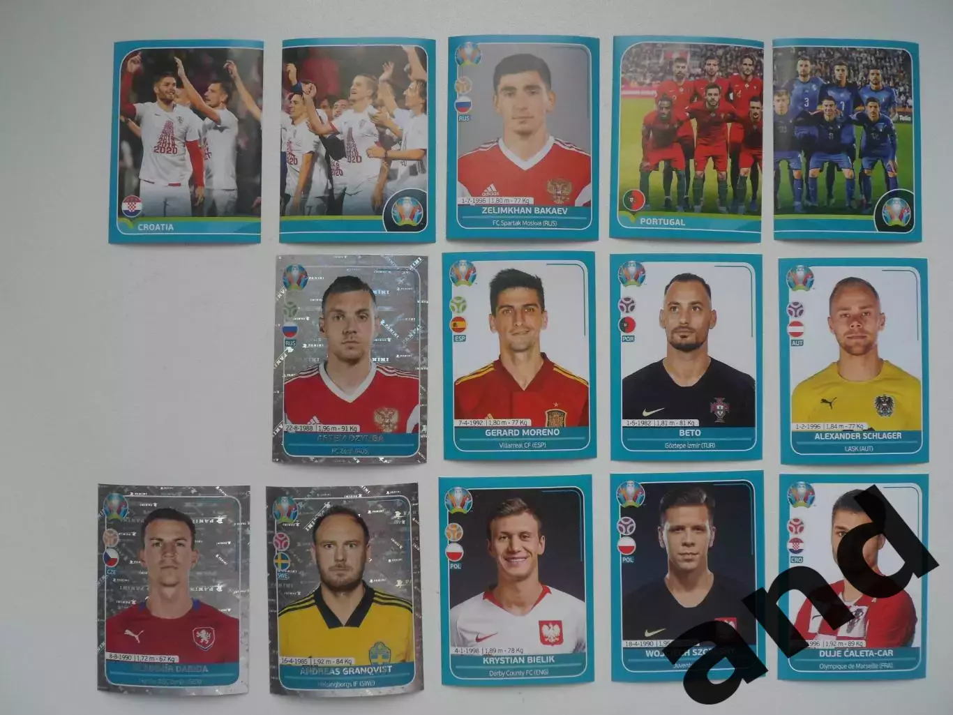 набор 14 наклеек панини panini Евро 2020