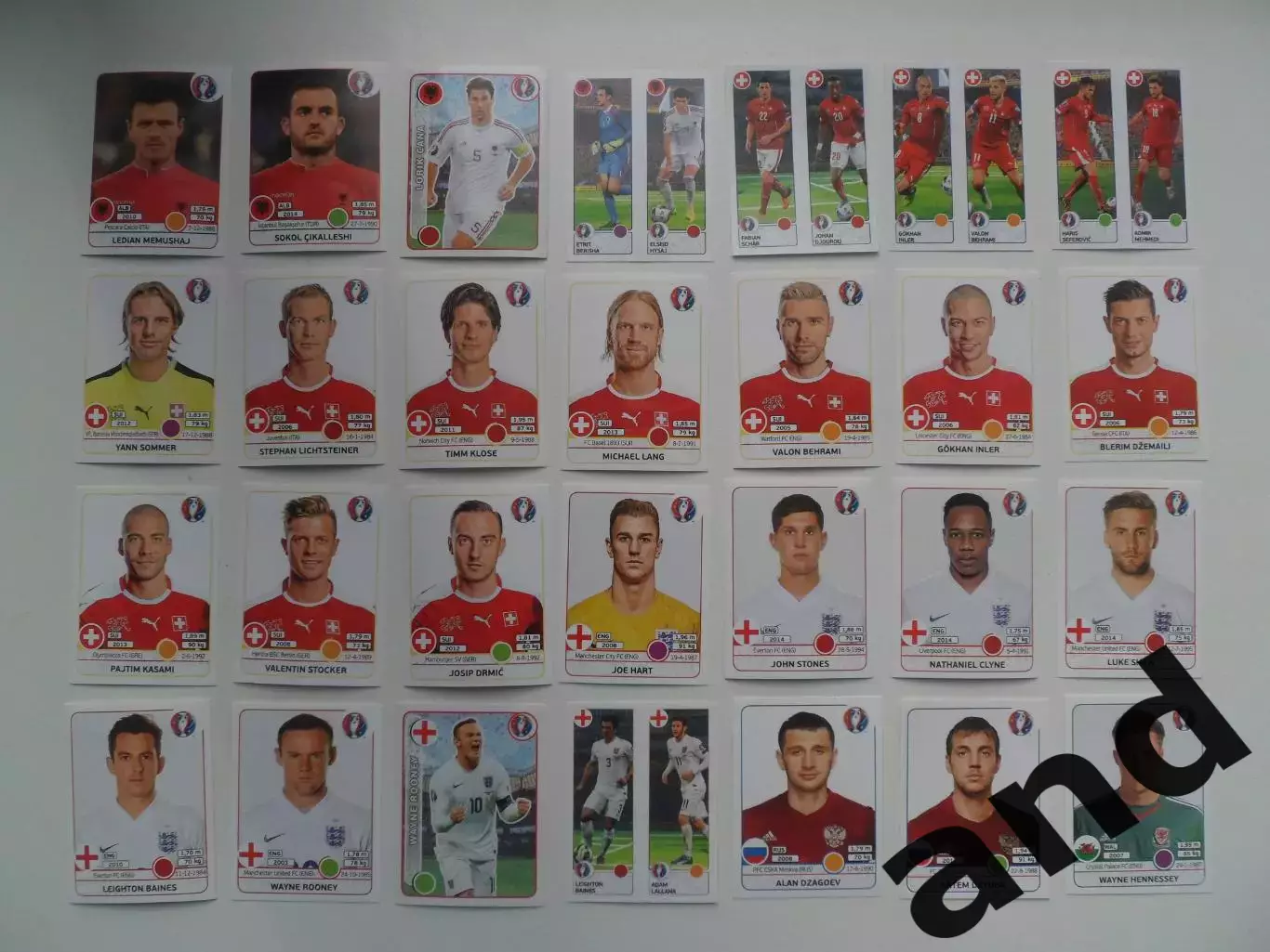 Набор 160 наклеек без повторов Panini Чемпионат Европы 2016 1