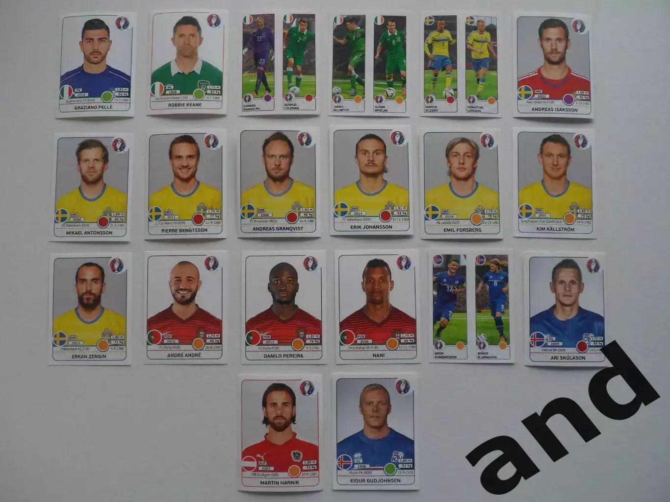 Набор 160 наклеек без повторов Panini Чемпионат Европы 2016 5