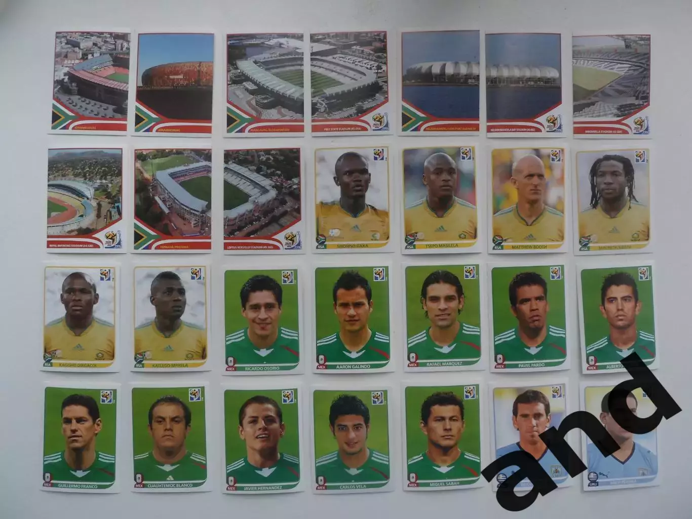 Набор 262 наклейки Чемпионат Мира 2010 без повторов