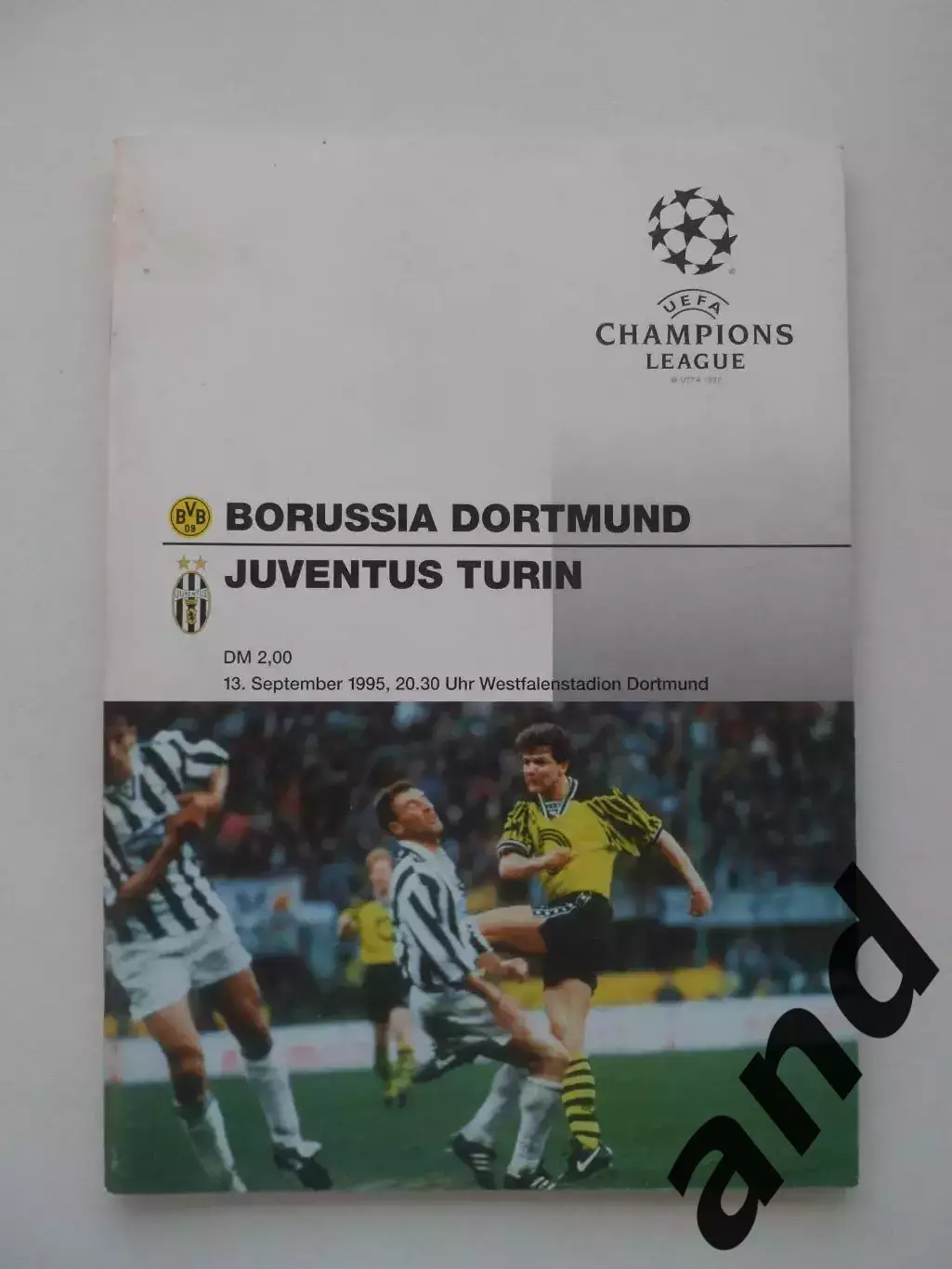 программа Боруссия Д - Ювентус 1995 Лига Чемпионов