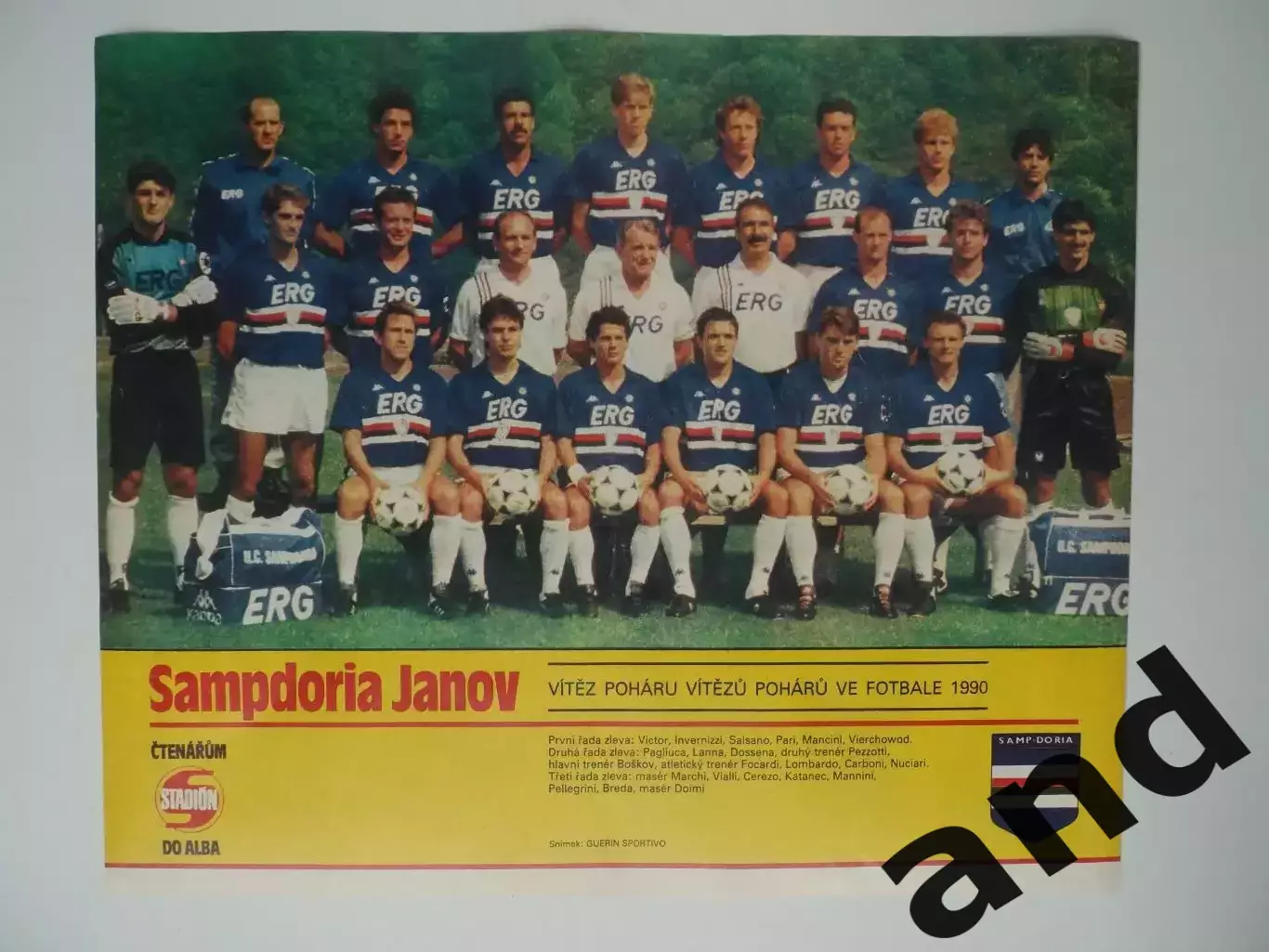 постер Сампдория 1990 (из журнала Стадион/Stadion).