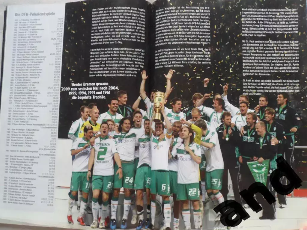 программа Вердер - Бавария 2010 Кубок Германии. Финал 4