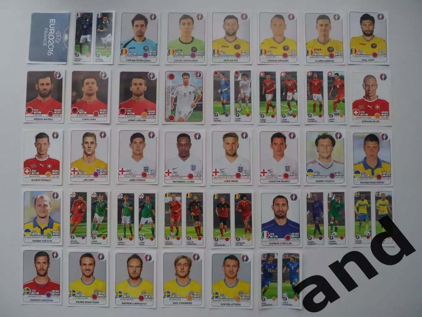 набор 38 наклеек панини panini чемпионат Европы 2016