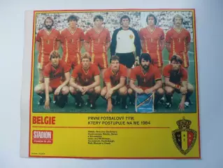 постер Бельгия 1984 (из журнала Стадион/Stadion)
