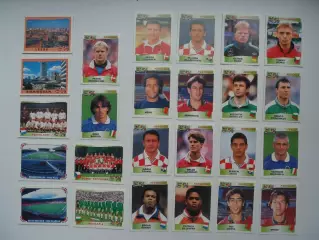 Набор 25 наклеек Panini панини Чемпионат Европы 1996без повторов