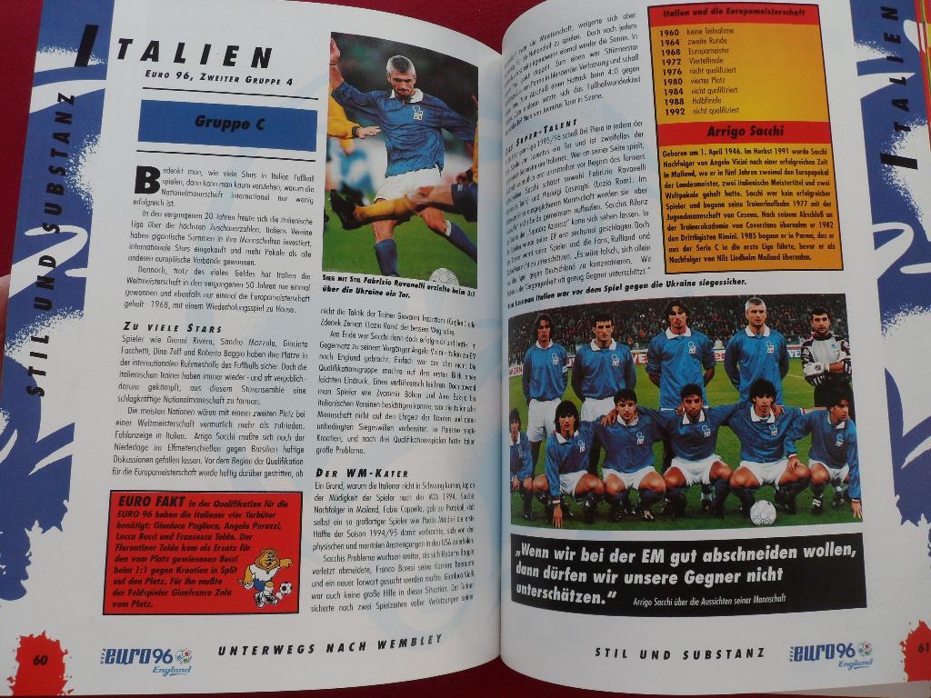 официальная книга к чемпионату Европы по футболу 1996 (с фото всех команд) 3
