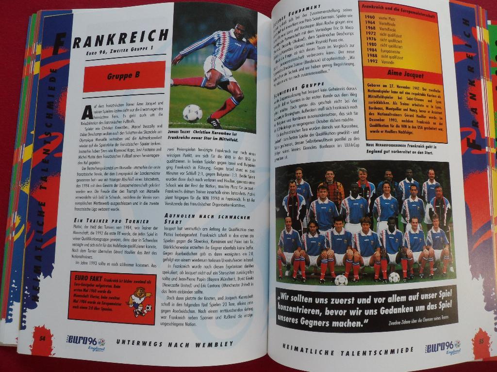официальная книга к чемпионату Европы по футболу 1996 (с фото всех команд) 6