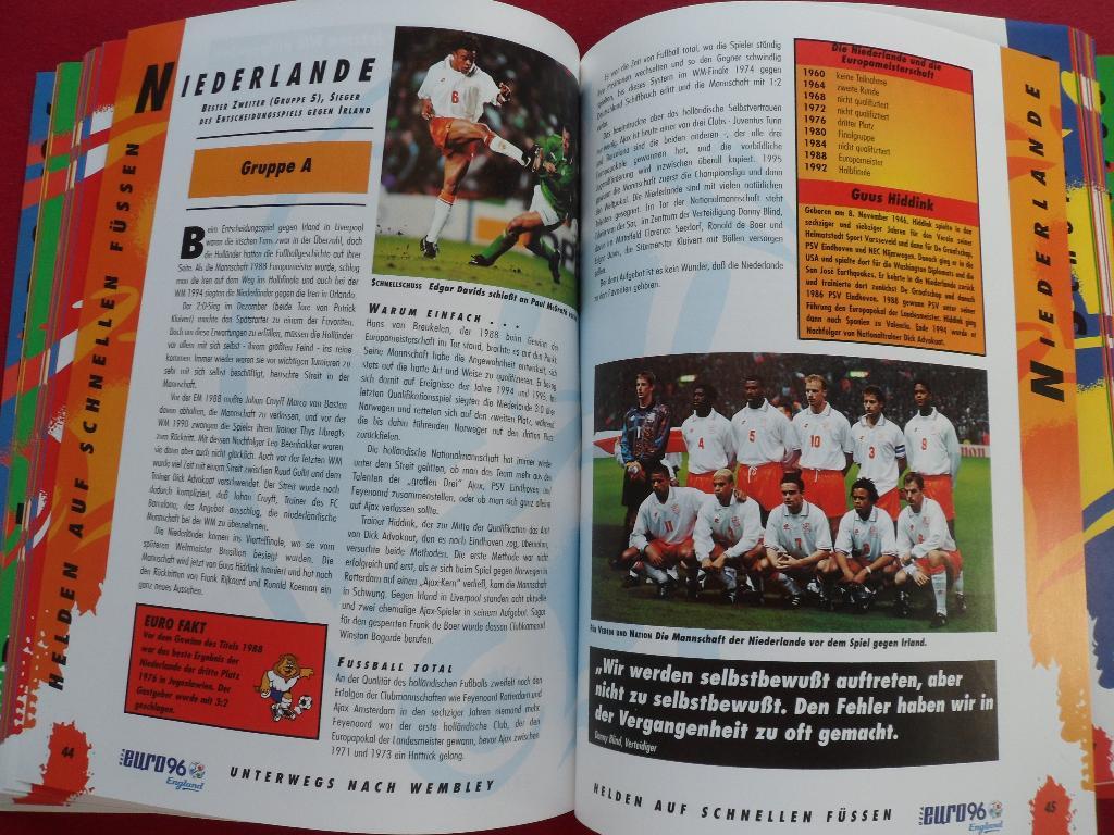 официальная книга к чемпионату Европы по футболу 1996 (с фото всех команд) 7
