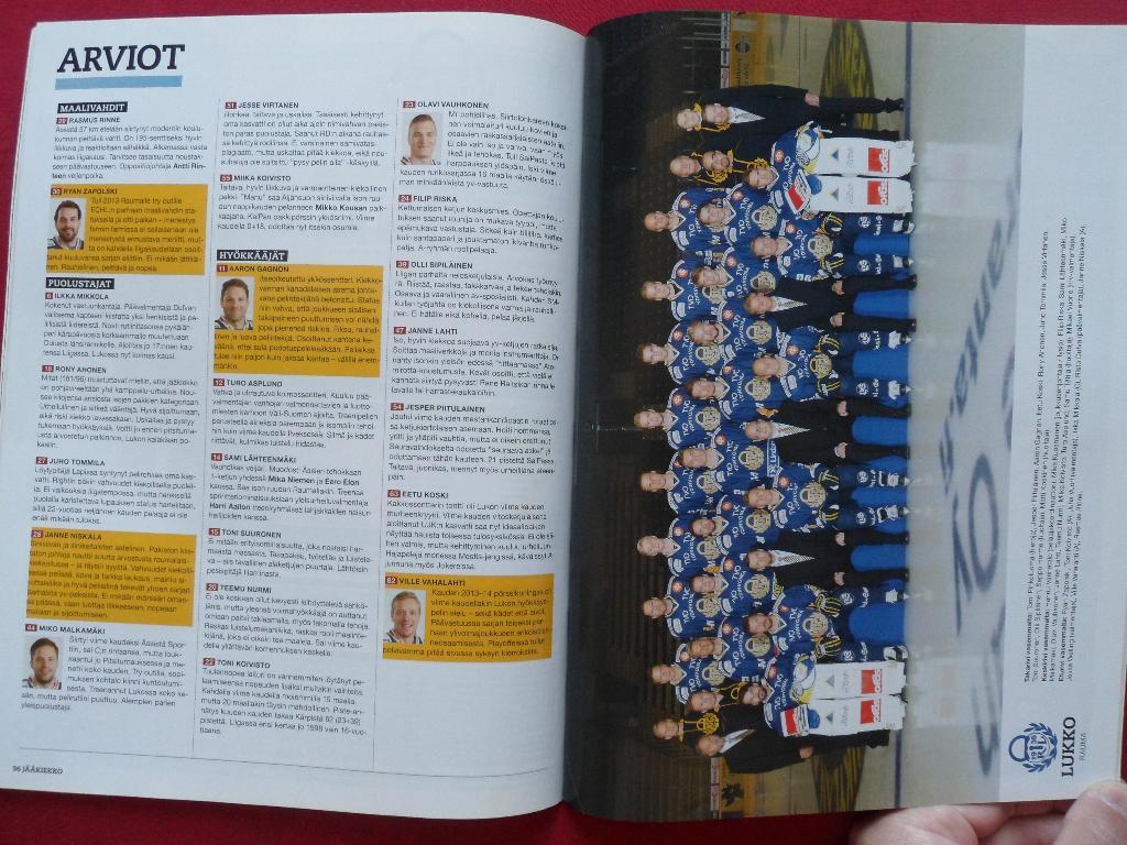 журнал KIEKKO (Хоккей) 2015-16 ,Финляндия (с фото всех команд) 3