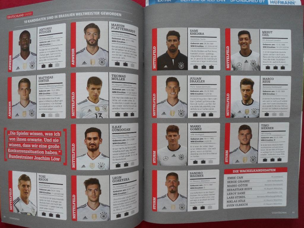 немецкий журнал Чемпионат мира по футболу 2018 г. (фото команд) 6