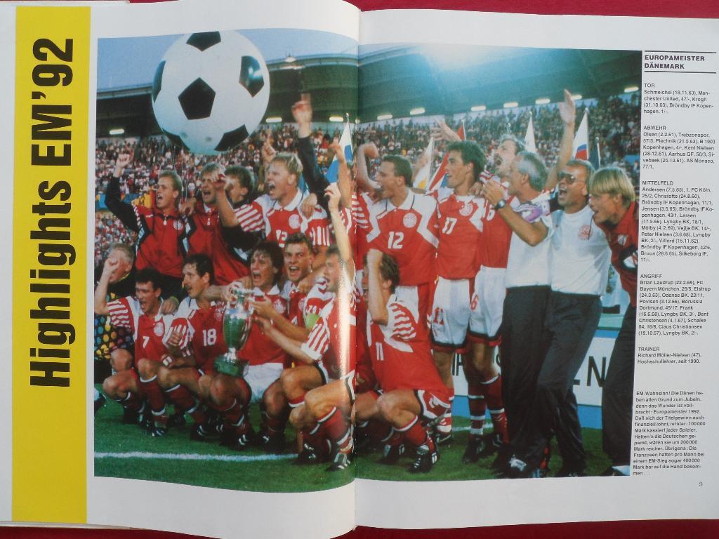 фотоальбом Чемпионат Европы по футболу 1992 + постер сб. Германии 1