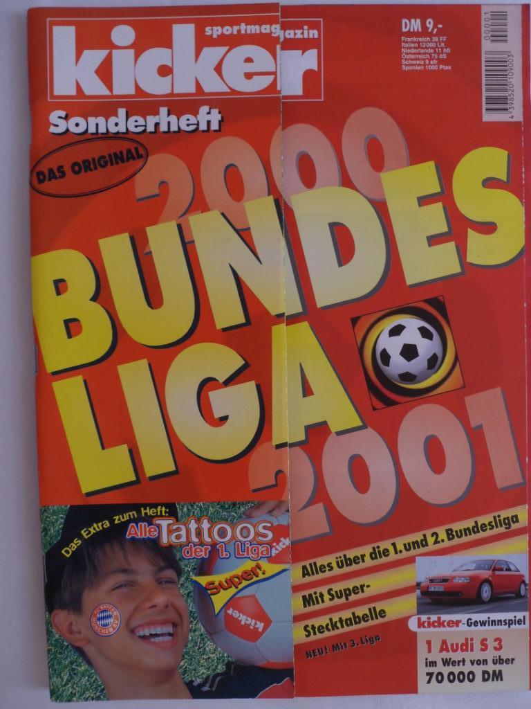 Kicker (спецвыпуск) Бундеслига 2000-01 постеры команд