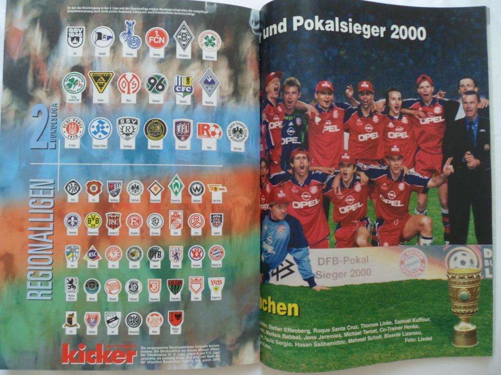 Kicker (спецвыпуск) Бундеслига 2000-01 постеры команд 2