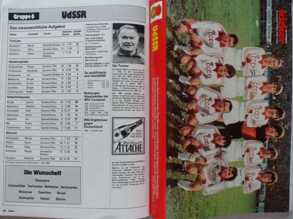 Kicker (спецвыпуск) Чемпионат мира 1982 г.+ большой постер 4