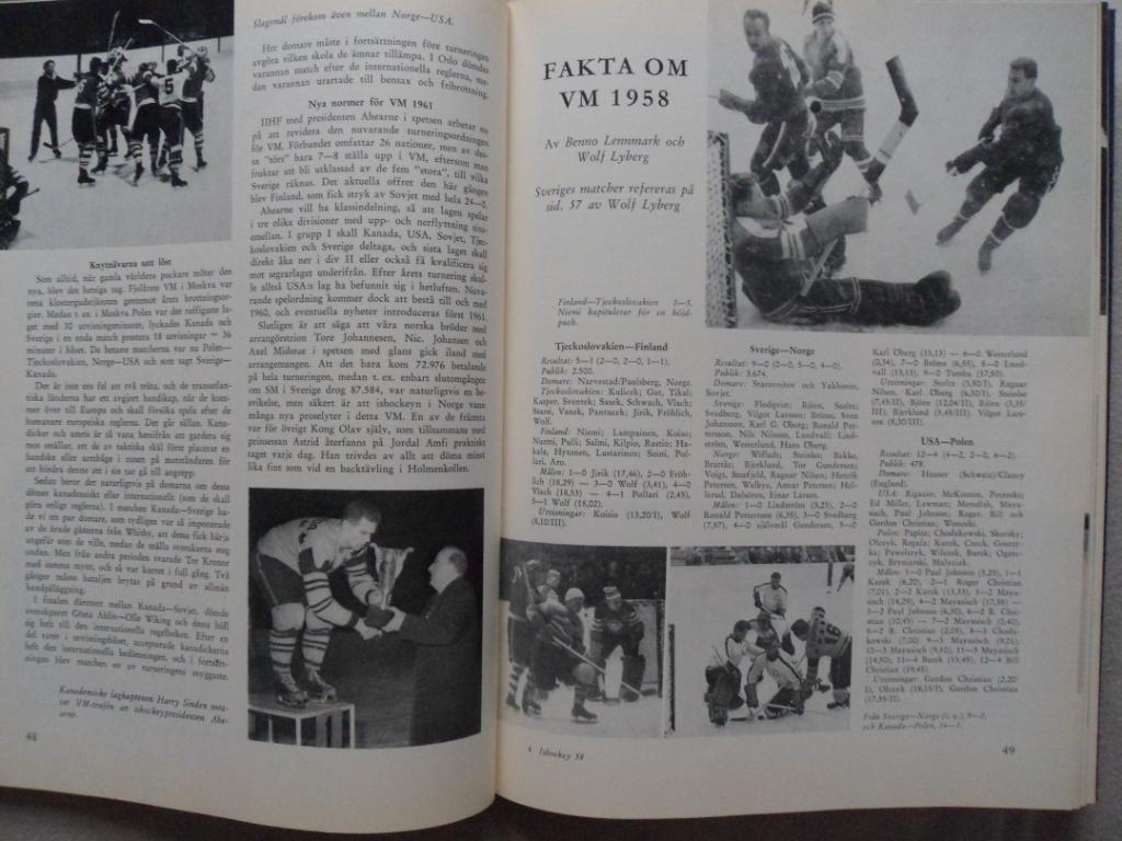 книга-фотоальбом История шведского хоккея 1958 г. 2