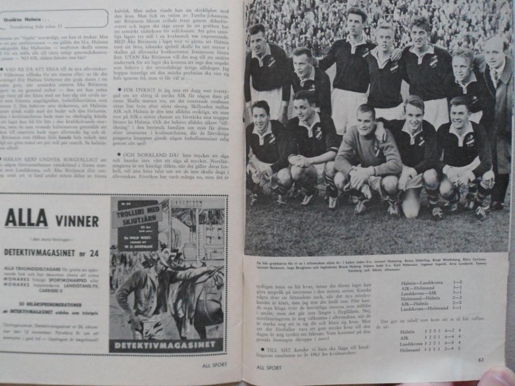 журнал Спорт (Швеция) № 11 (1962 г.) 2