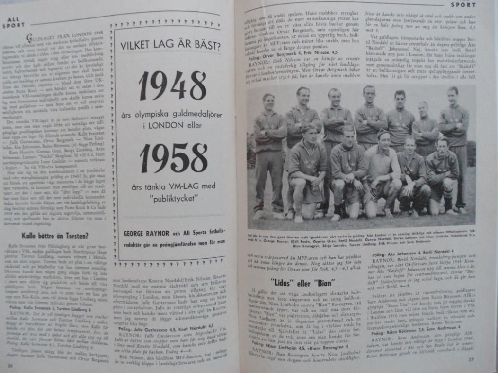 журнал Спорт (Швеция) № 5 (1958 г.) 1