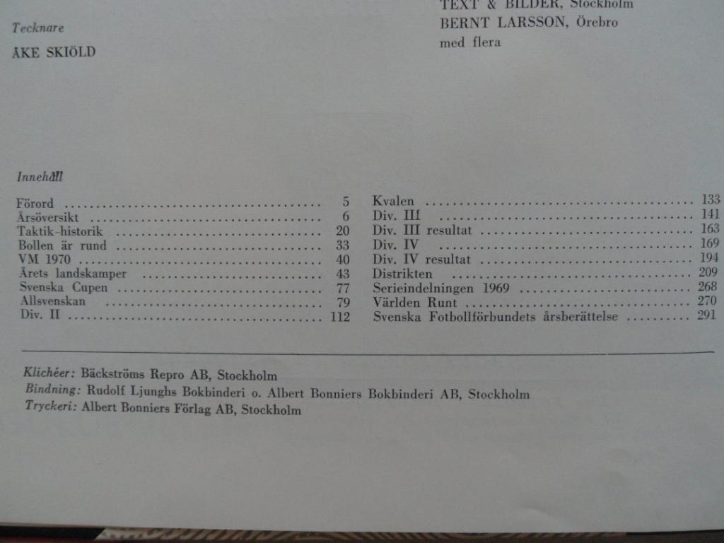 книга-фотоальбом История шведского и мирового футбола 1968 г. 1