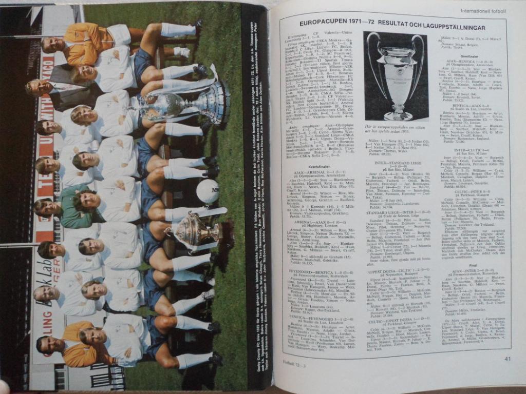 книга-фотоальбом История шведского и мирового футбола 1972 г. (2 постера) 1
