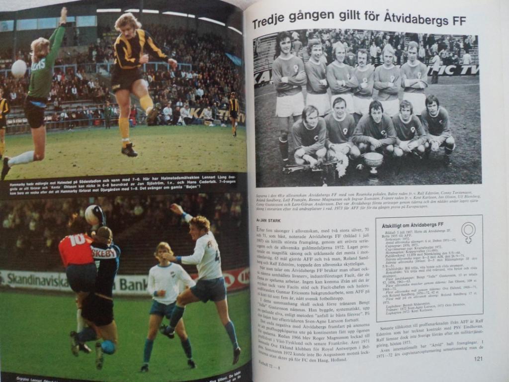 книга-фотоальбом История шведского и мирового футбола 1972 г. (2 постера) 3