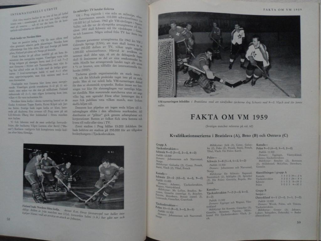 книга-фотоальбом История шведского хоккея 1959 г. 1