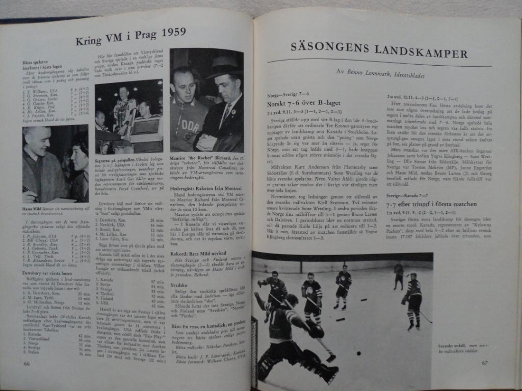 книга-фотоальбом История шведского хоккея 1959 г. 2