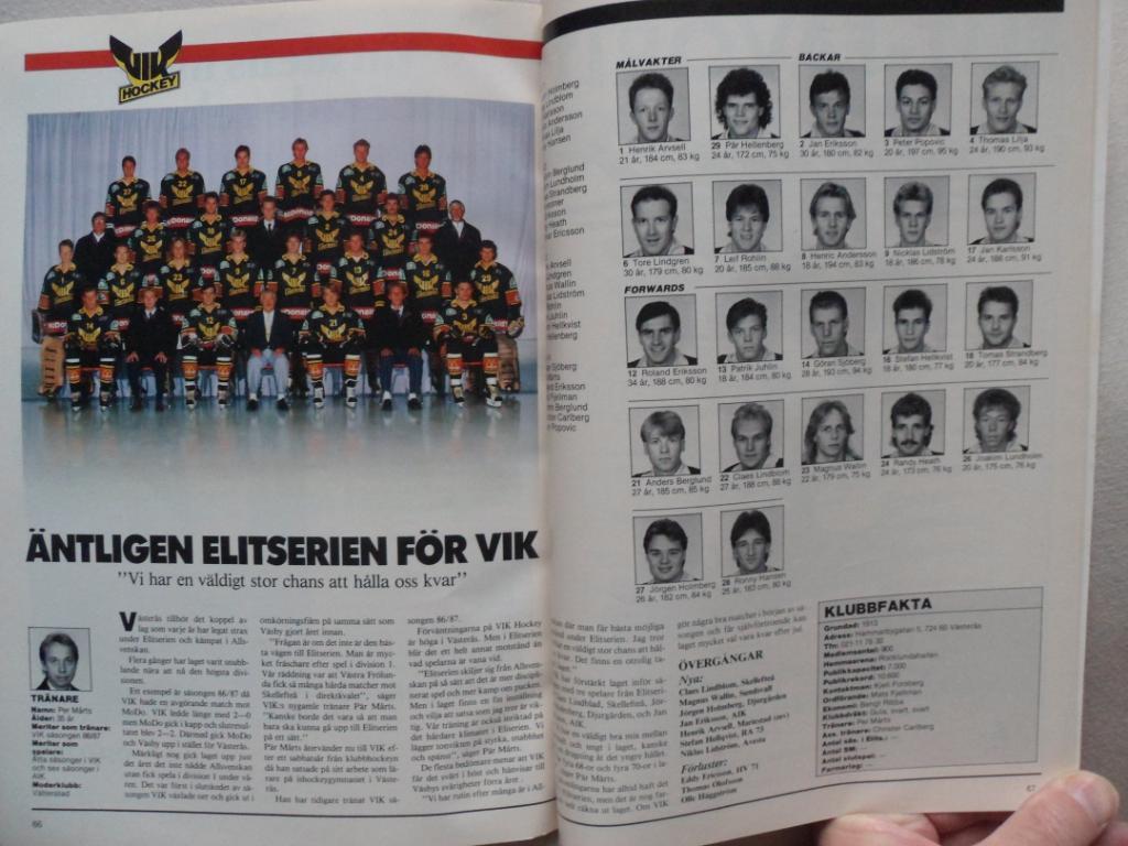 журнал Элит (Швеция) №1 (1988 г.) фото всех команд 2