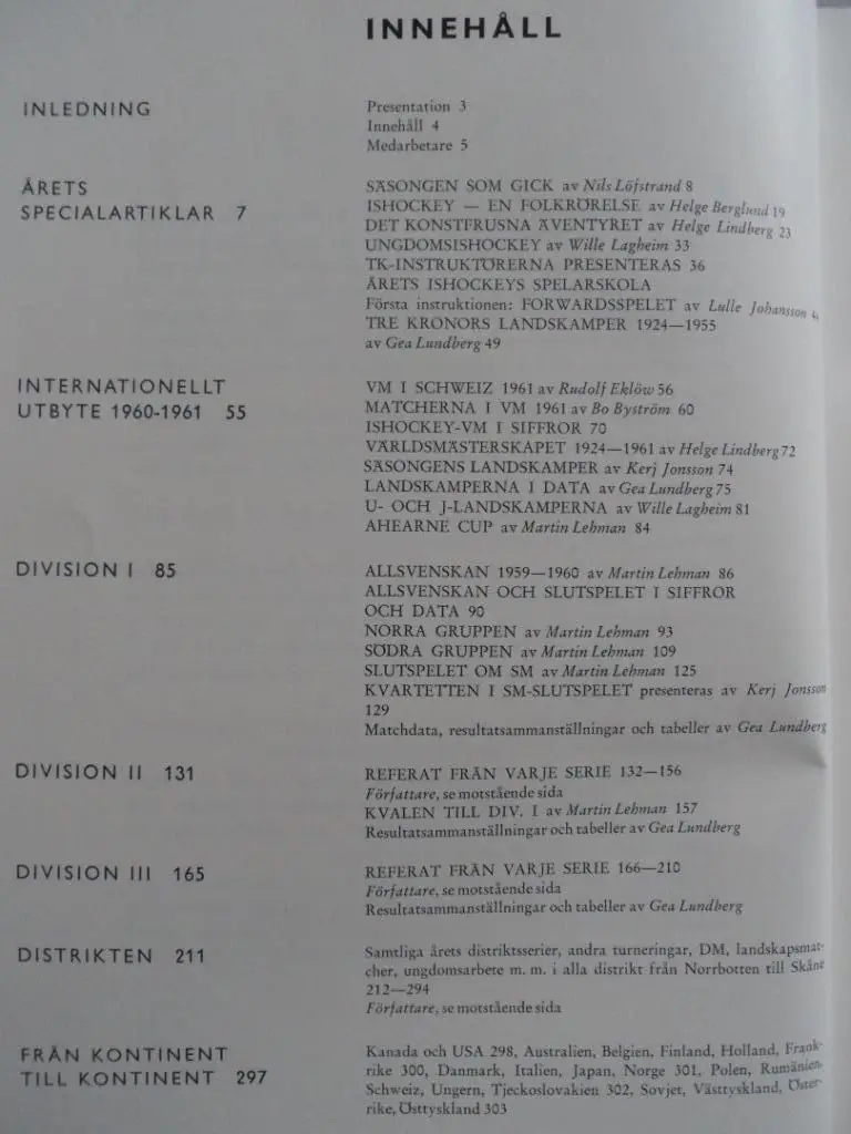 книга-фотоальбом История шведского хоккея 1961 г. 1