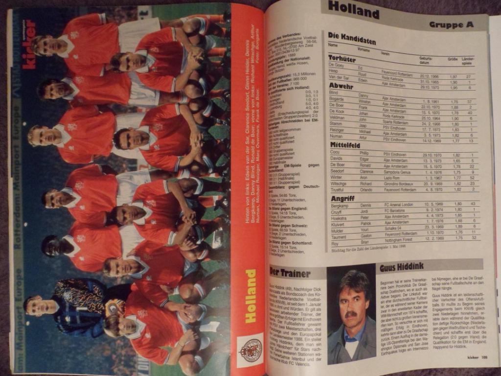 Kicker (спецвыпуск). чемпионат Европы по футболу 1996 1