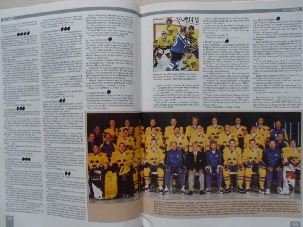 книга-фотоальбом Хоккей. Шведский ежегодник Тре кронор - 1998 г. 6