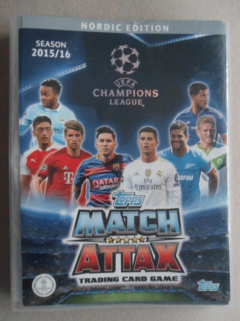 Плакат и альбом для карточек. Биндер. Topps. Match Attax. Лига чемпионов 2015-16