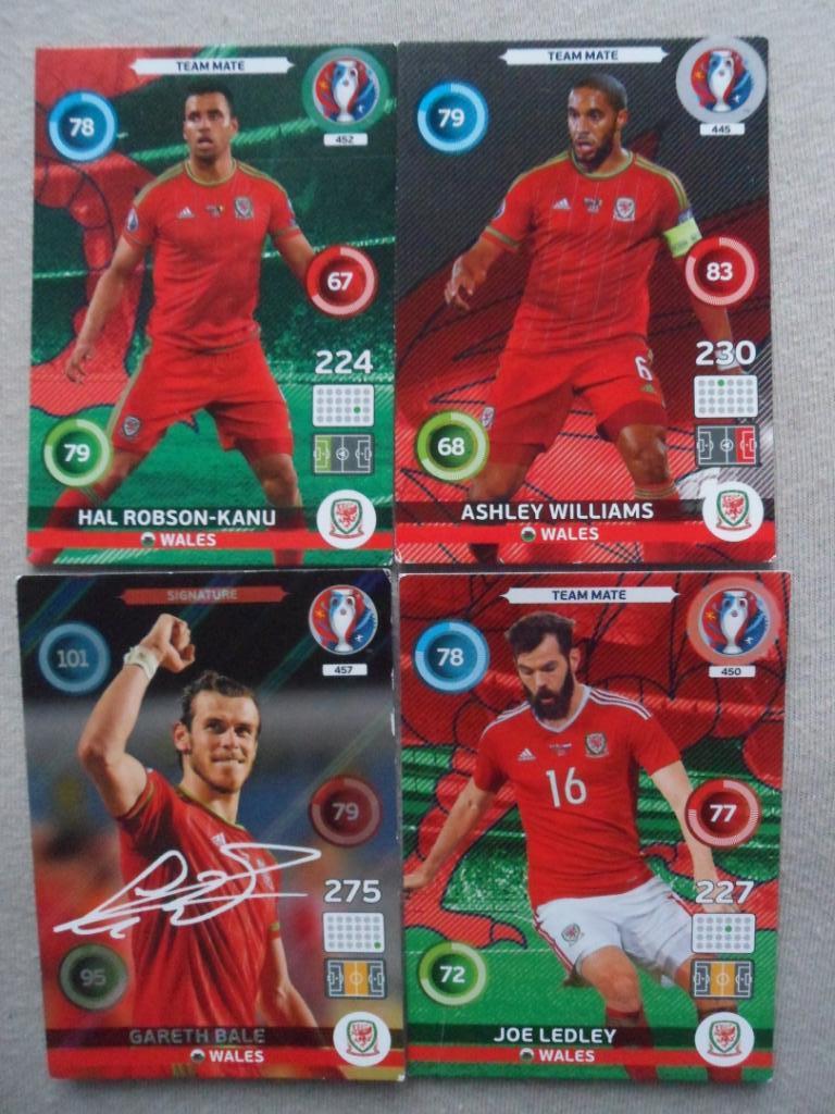 Футбол. набор карточек Panini (4 шт) Euro-2016