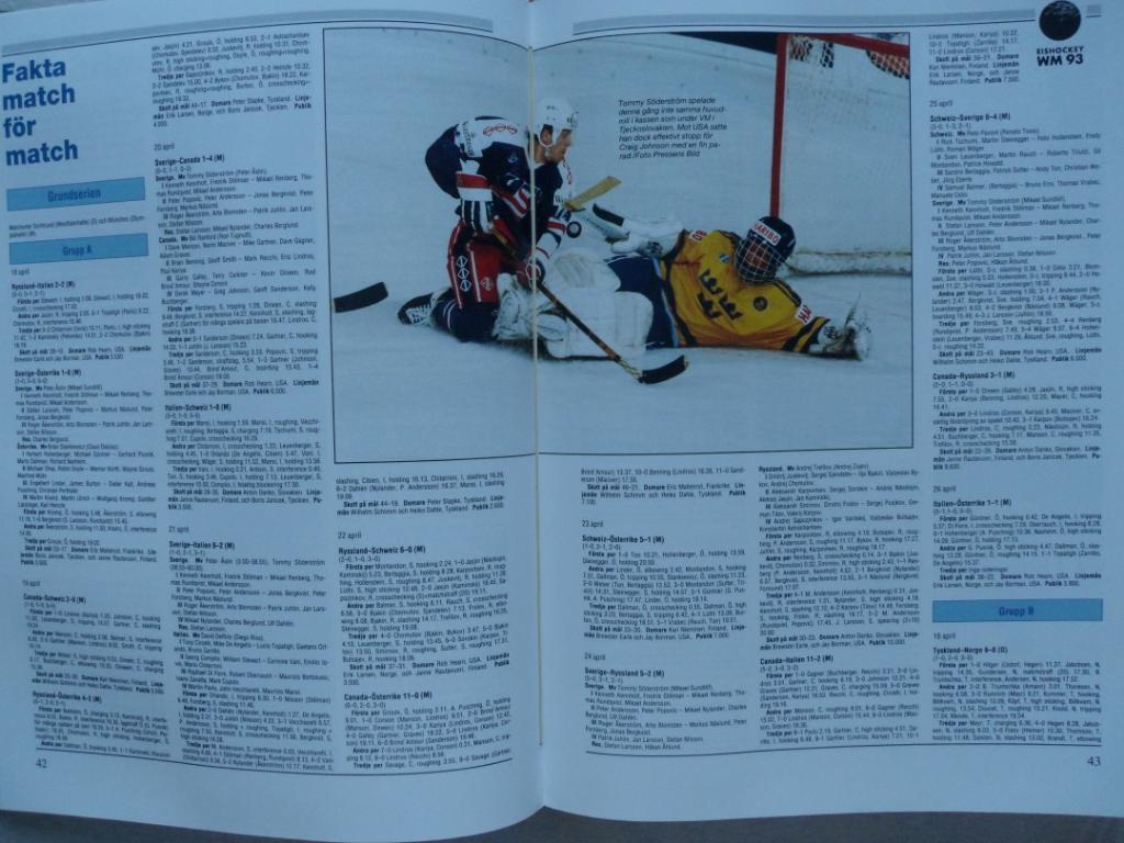 книга-фотоальбом История шведского хоккея 1993 г. 4