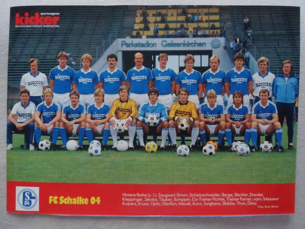 постер Шальке 1984 - Kicker