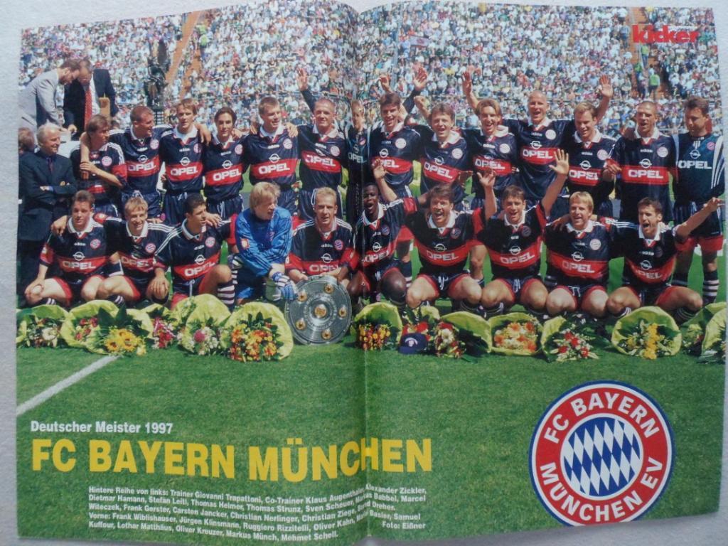 большой постер Бавария 1997 г. kicker
