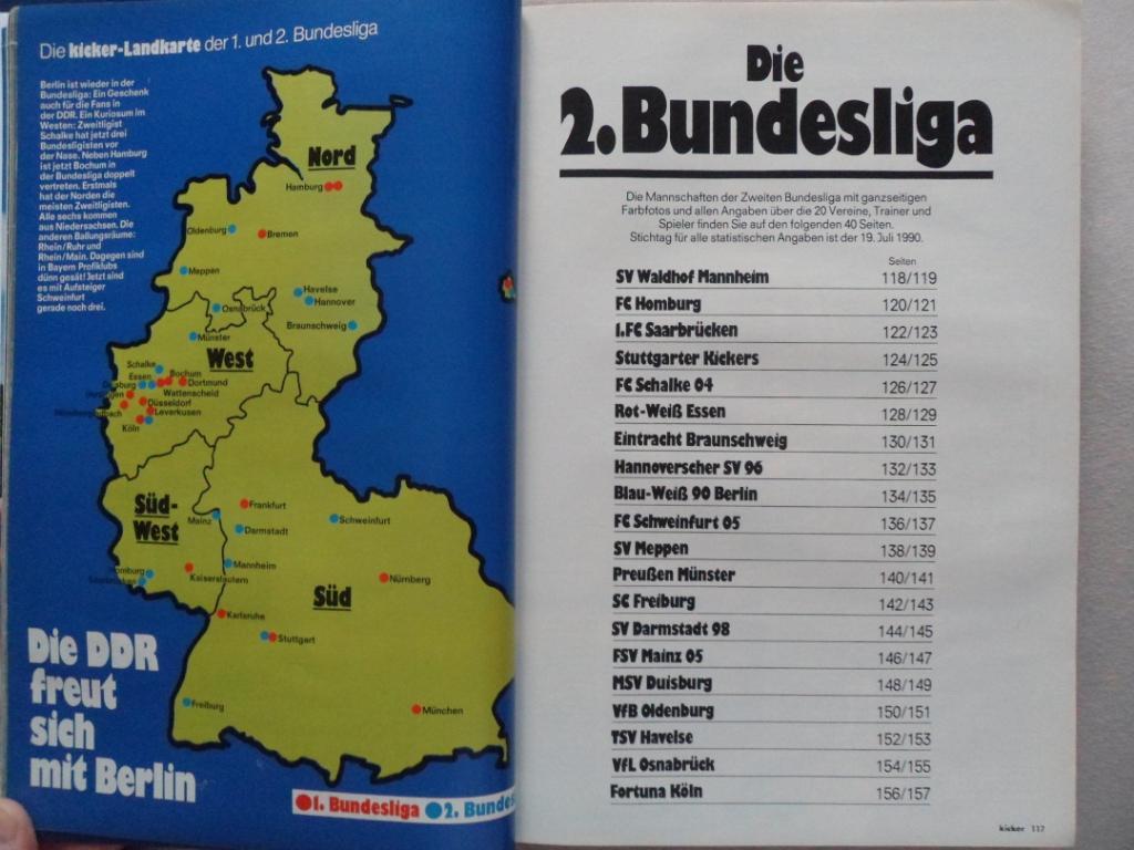 подшивка постеров Бундеслига Kicker 1990/91-1999/2000 1